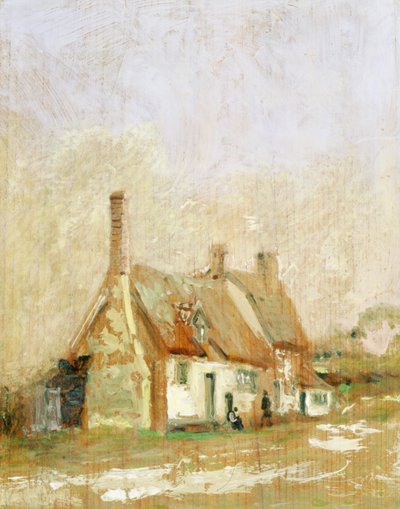 Cottages in a Landscape by Thomas Churchyard